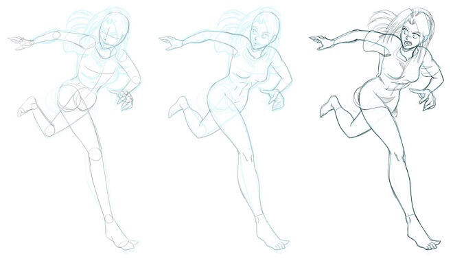 Pose Reference  Anime Action poses 2 hours left to get the book